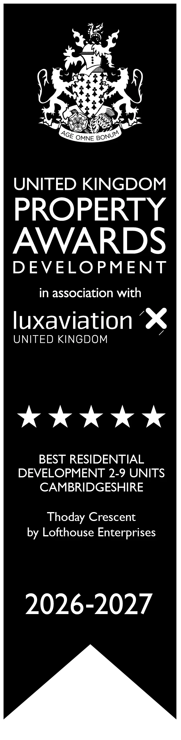 UK Property Awards 2026–2027 winner: Best Residential Development 2–9 Units, Cambridgeshire – Thoday Crescent